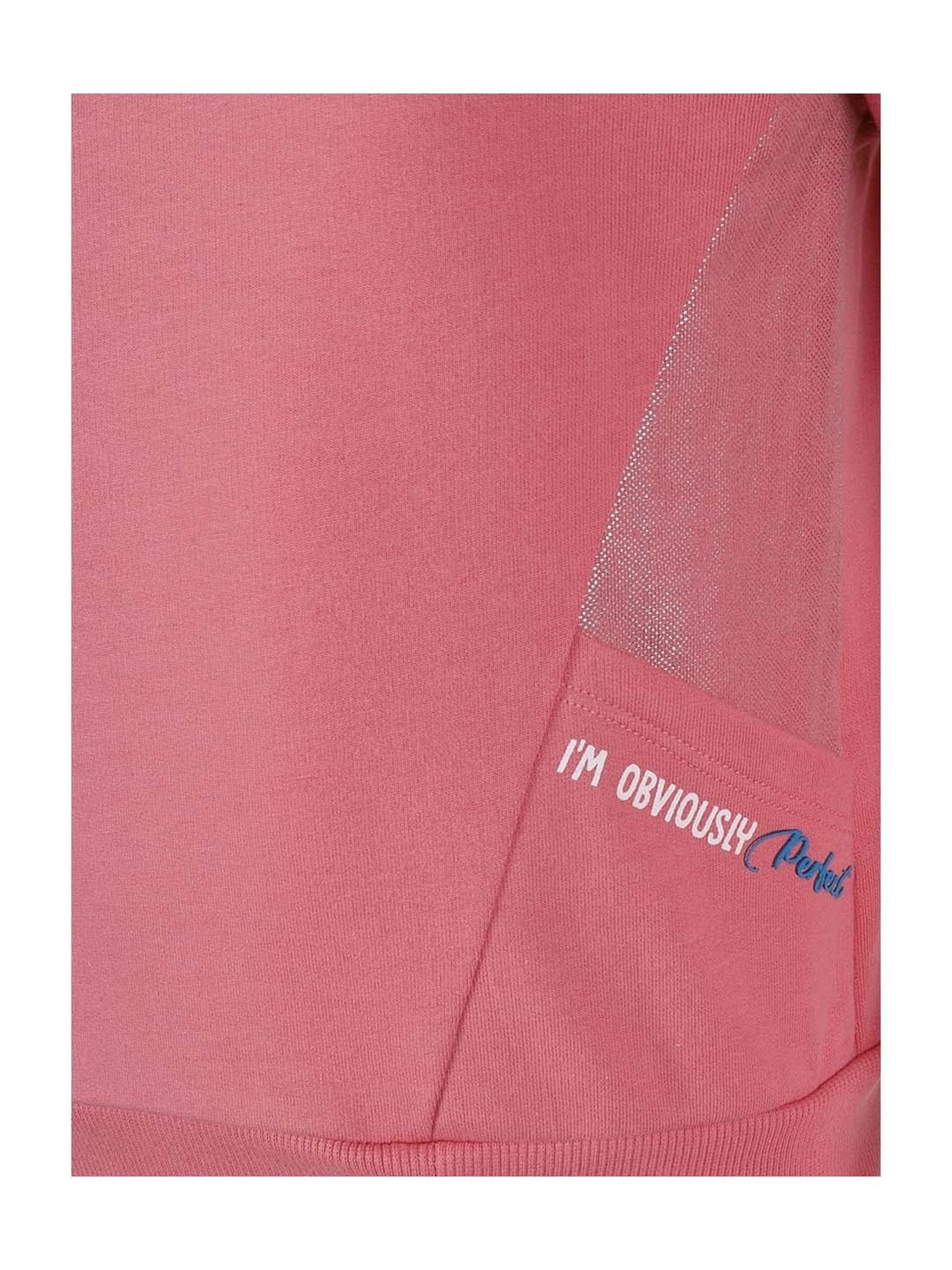 Jockey Kids Pink Cotton Regular Fit Sweatshirt