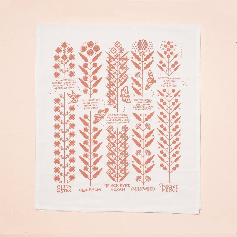 Modern Sprout Tea Towels - 3pk + Herb Pull and Pinch Dish