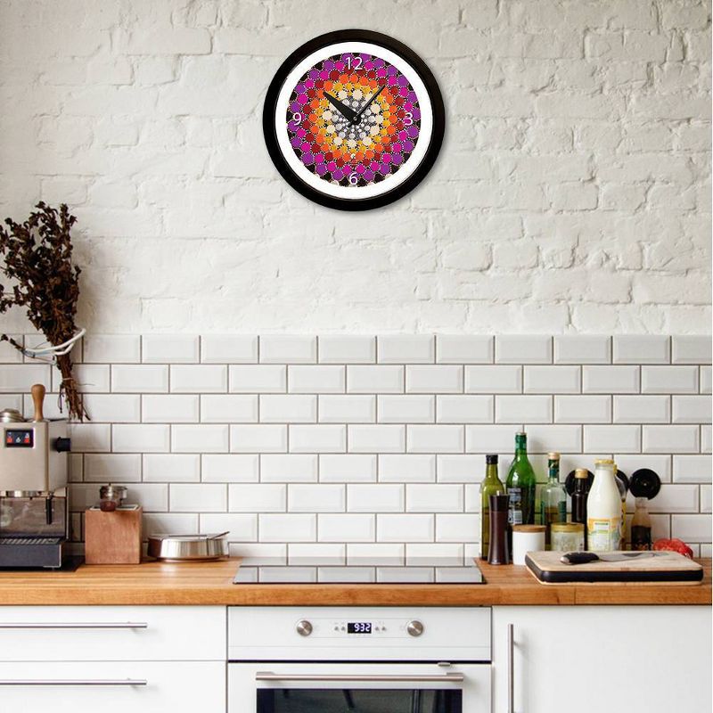 20" Metal Cut Out Roman Numeral Wall Clock Black - Patton Wall Decor