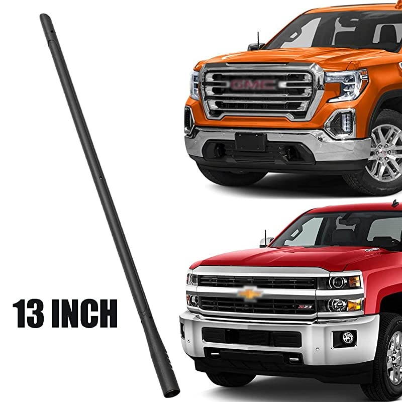 Radio Antenna for Chevy Silverado, GMC Sierra Antenna,13 inch Unique Design (M7 Thread) Copper Core, Fit OEM 22876544 22876545 22936386 15074562