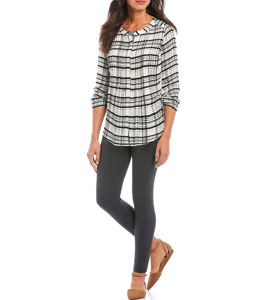 Intro Petite Size Bella Solid Double Knit Slim Her Leggings