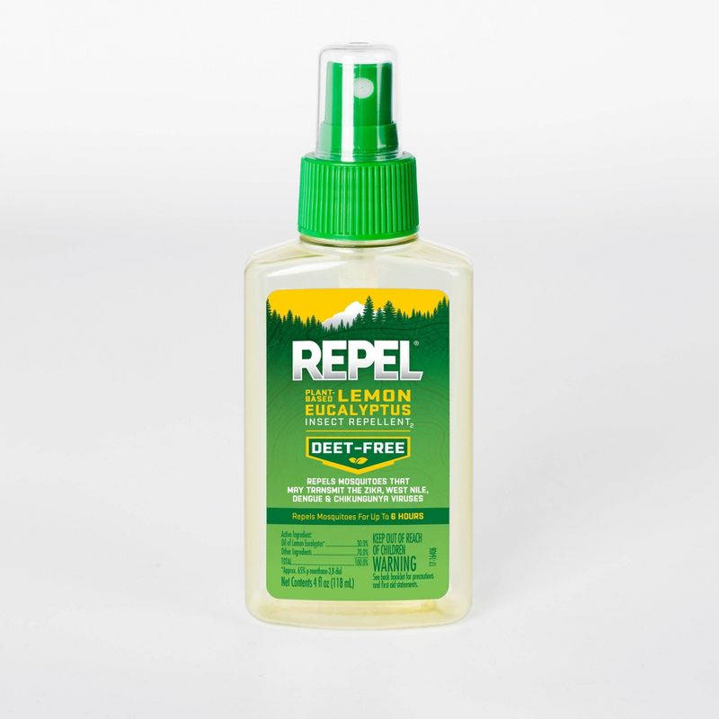 Repel Plant-Based Lemon Eucalyptus Insect Repellent Pump Spray 4 fl oz