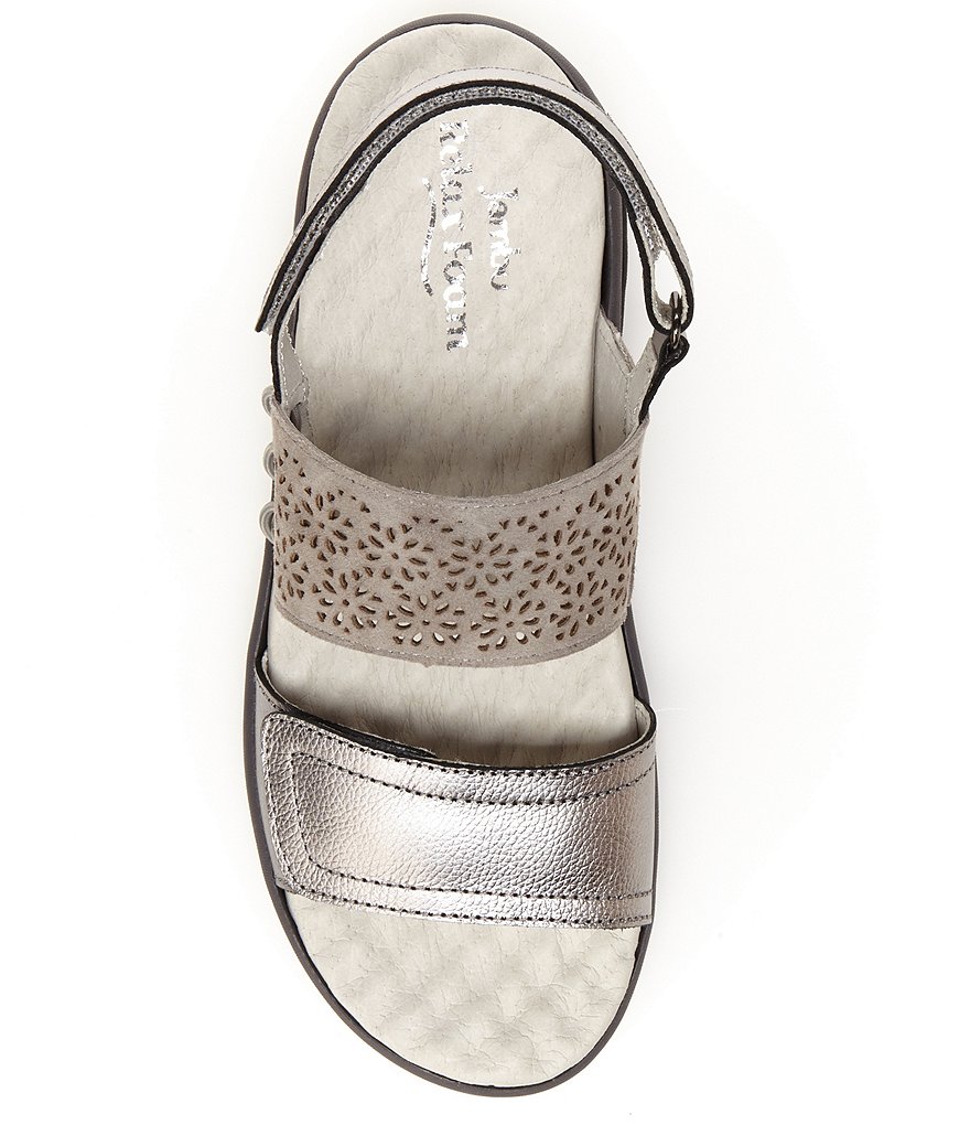 Jambu Alba Leather Banded Wedge Sandals