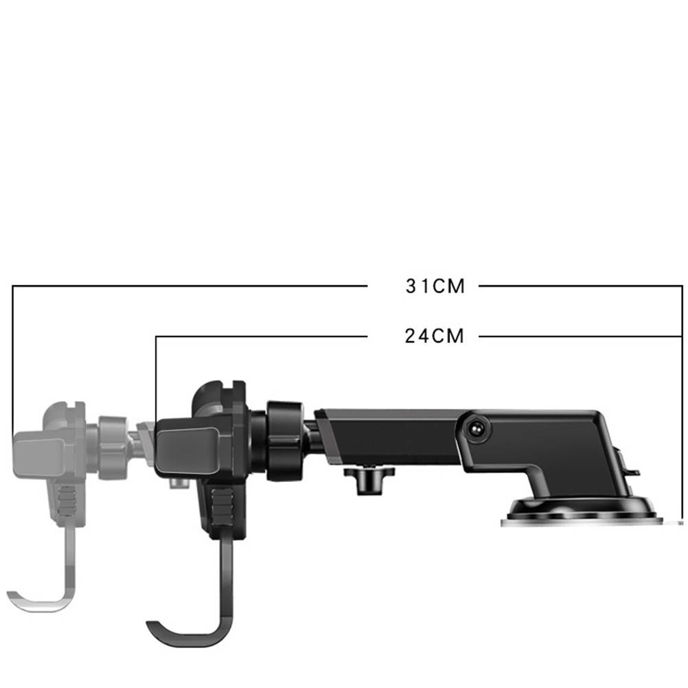 74cm Multifunctional Table Cell Phone Mount Holder 360 Adjustable Universal Gooseneck Smartphone Stand for Desk (Wathet)