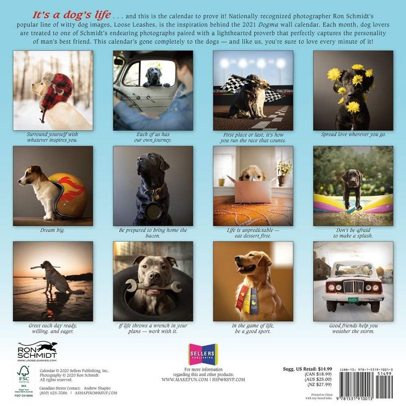 Sellers Publishing 2021 Dogma: A Dogs Guide to Life 16-Month Wall Calendar Schmidt, Ron