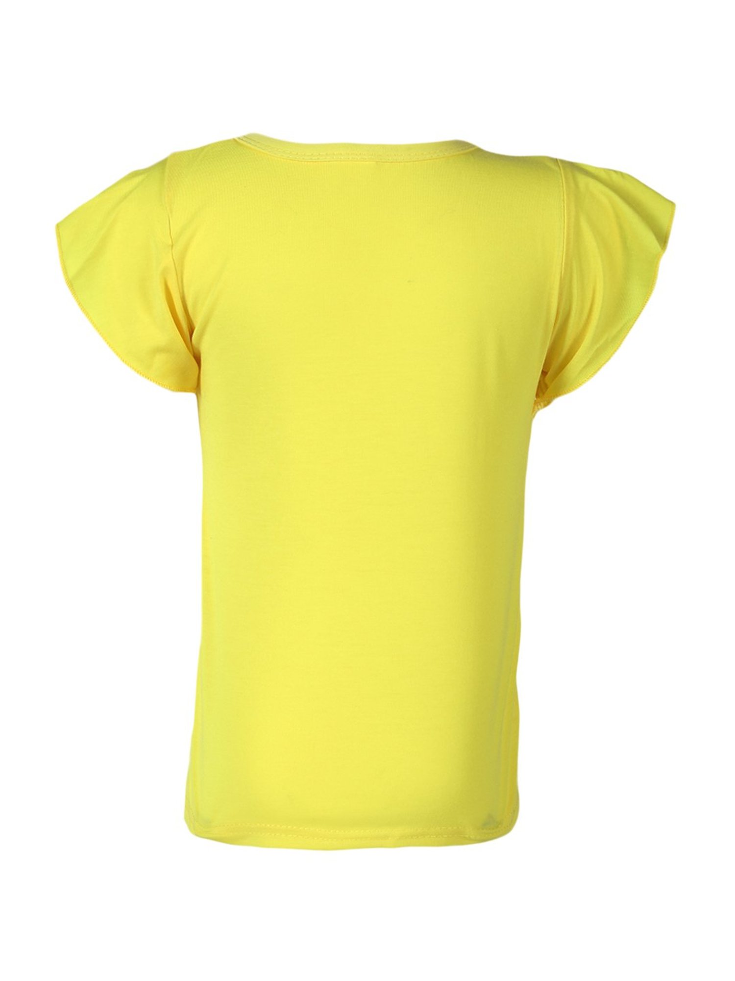 Passion Petals Kids Yellow Cotton Printed Top