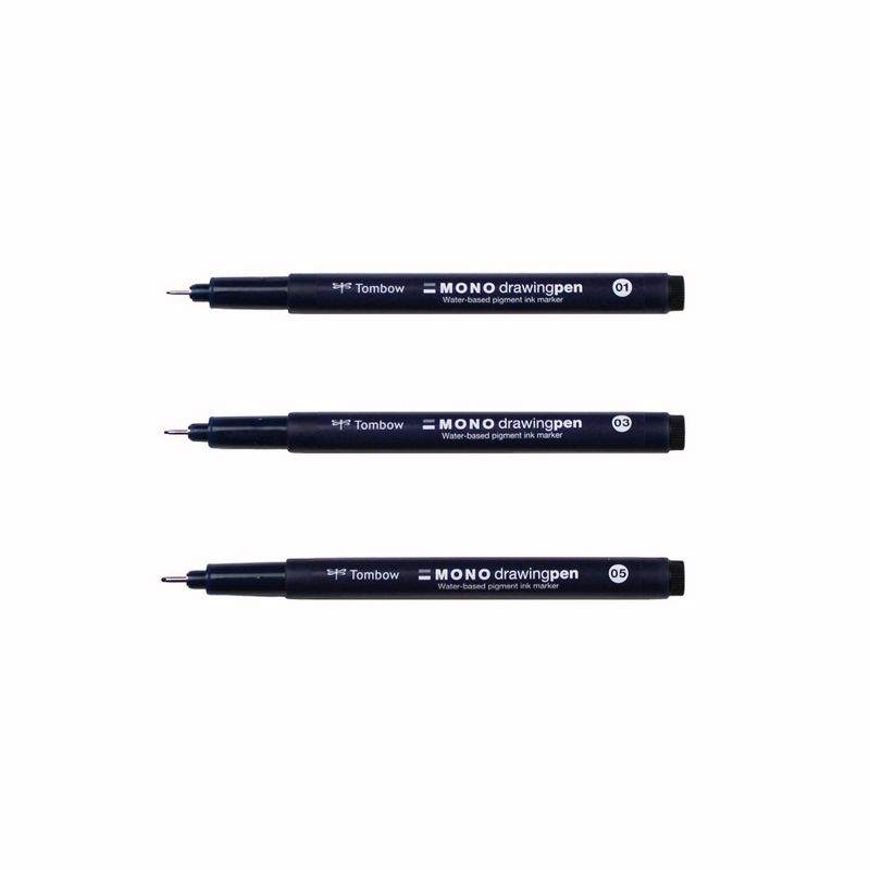 3ct Pen Set MONO Drawing Black