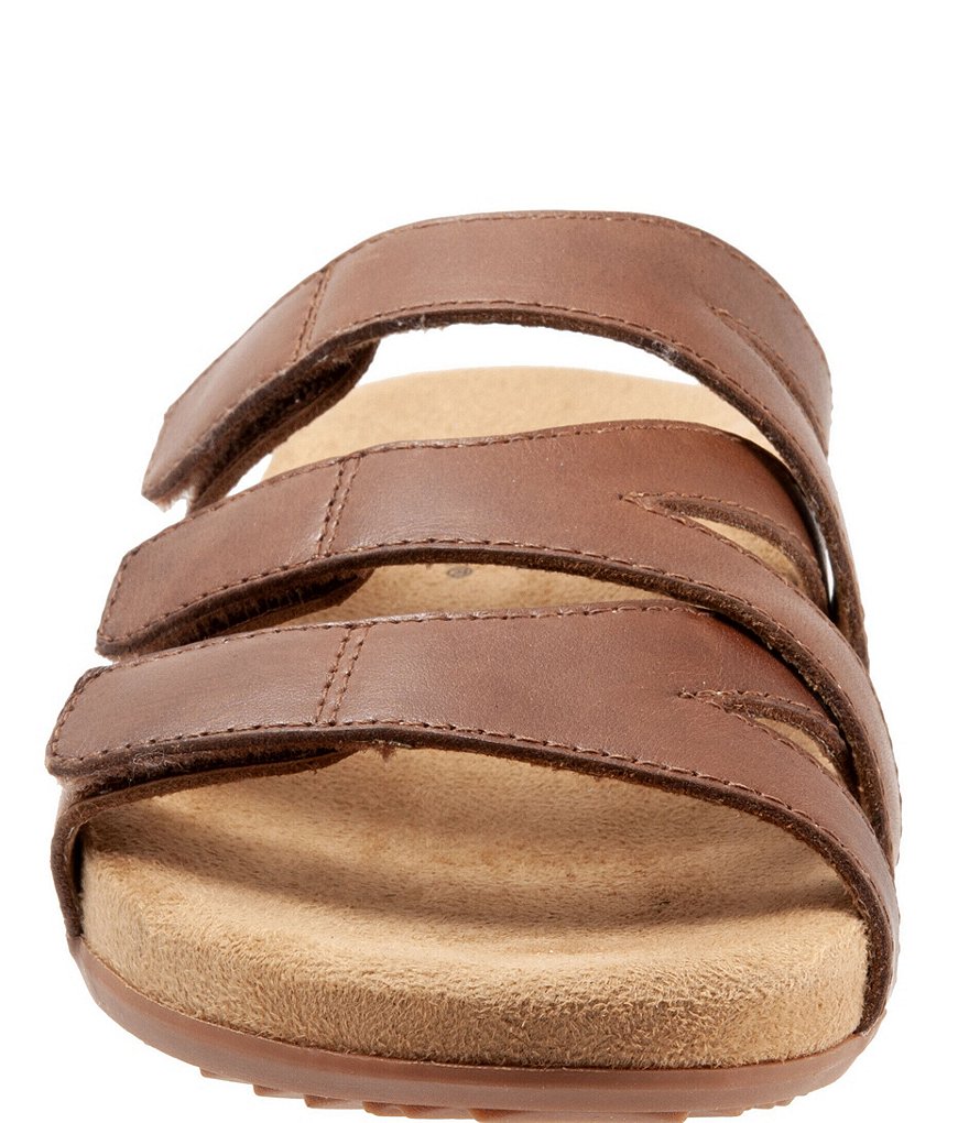 Softwalk Blythe Leather Adjustable Slide Sandals