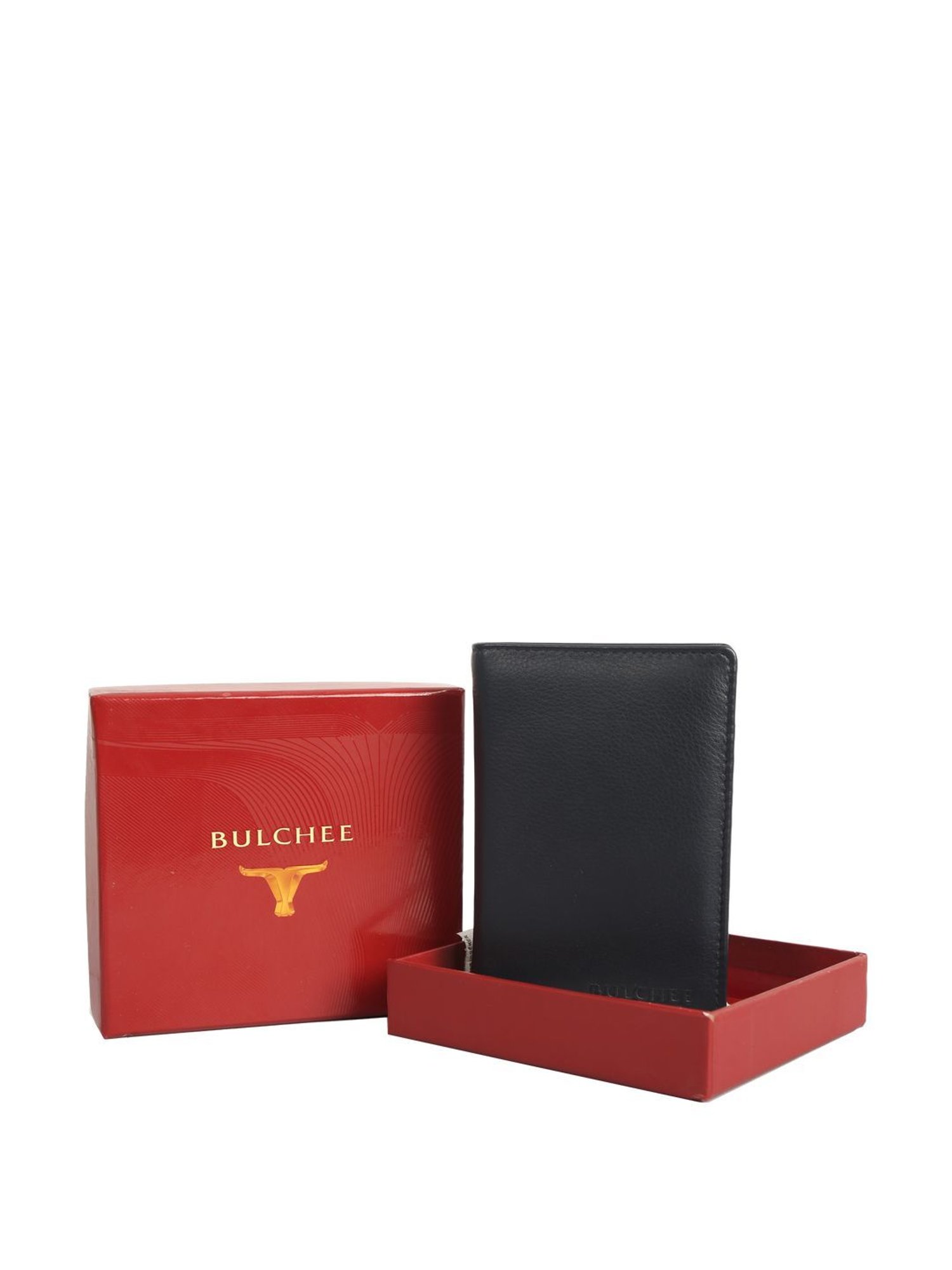 BULCHEE Navy Casual Leather Bi-Fold Wallet for men