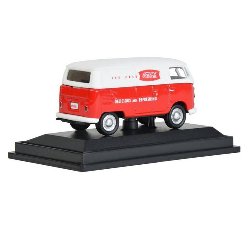 1962 Volkswagen Transporter Cargo Van "Coca-Cola" Red and White 1/72 Diecast Model by Motorcity Classics