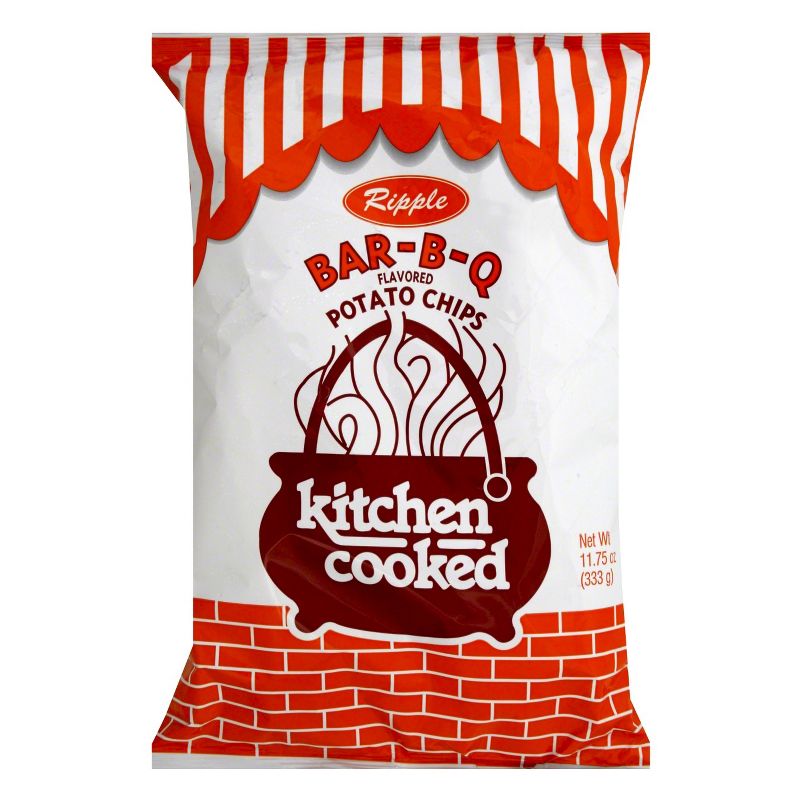 Kitchen Cooked Ripple Barbeque Flavored Potato Chips - 11.75oz