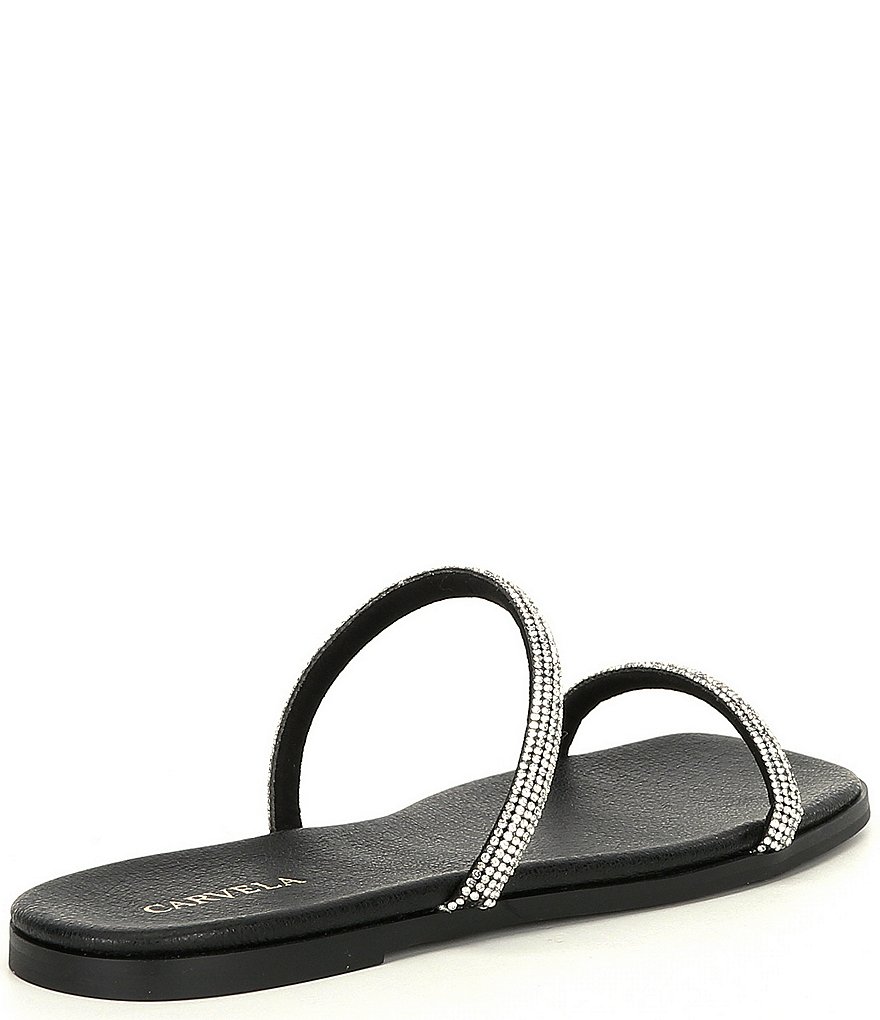 Carvela Kelly Rhinestone Embellished Banded Flat Sandals