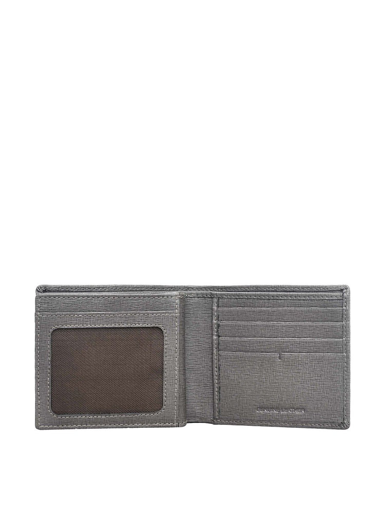 Eske Grey Casual Leather Bi-Fold Wallet for Men