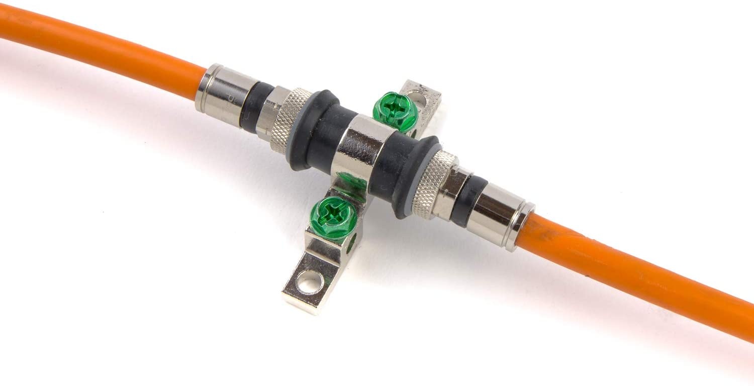 75ft Orange Burial RG6 Digital Coaxial Cable Shielded PVC Jacket FIRE Rated UL CATV RoHS 75 Ohm RG6 Digital Audio Video Coaxial Cable with Premium Metal Compression F-Connectors