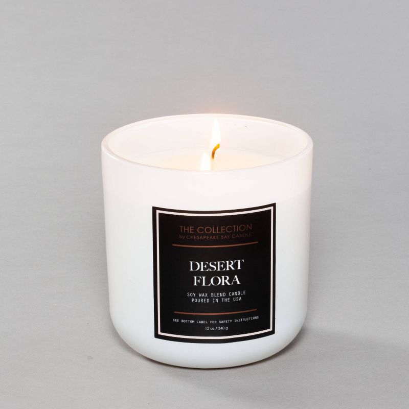 12oz White Glass Jar 2-Wick Candle Desert Flora - The Urban Collection by Chesapeake Bay Candle