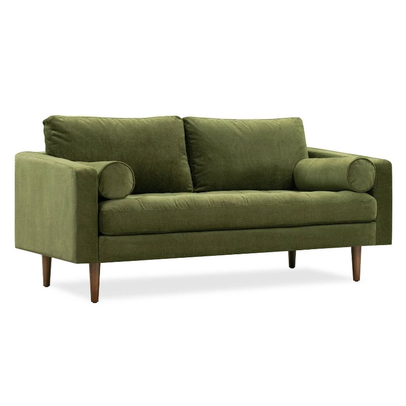 Byron Faux Leather 2 Seater Reclining Loveseat Dark Brown - Baxton Studio