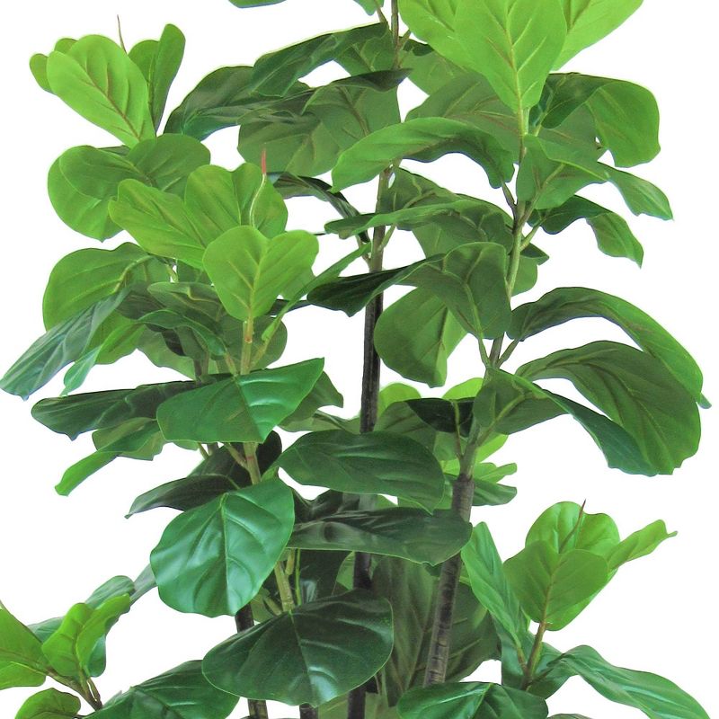 6' Artificial Fiddle Leaf Fig Tree in Basket with Handles - LCG Florals