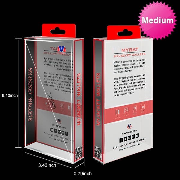 MYBAT (20PCS)Plastic Protector Cover Packing (L=6.10*W=3.43*D=0.79 inch)