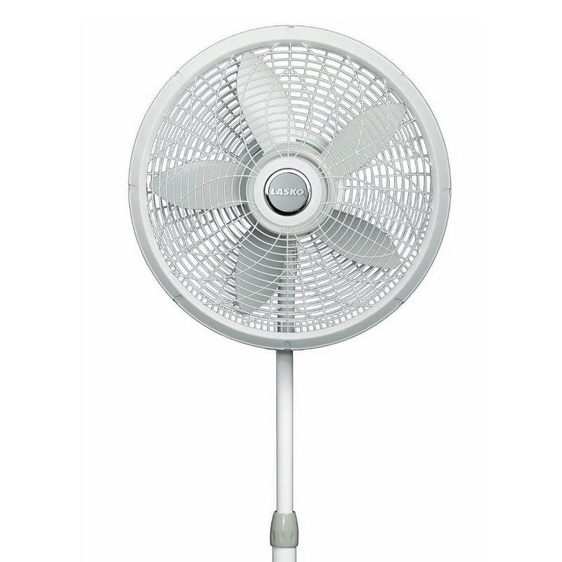 Air King 18" 1/6 HP 3-Speed Adjustable Height Floor Fan with Roll-About Stand