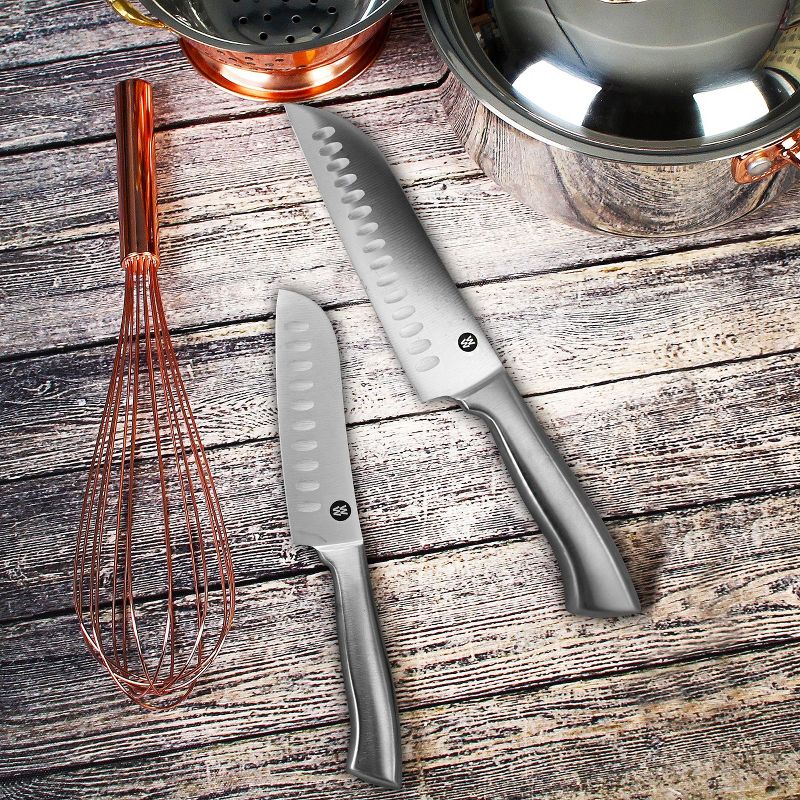 Weight Watchers Healthy Kitchen 2 Piece Stainless Steel Santoku Knife Set