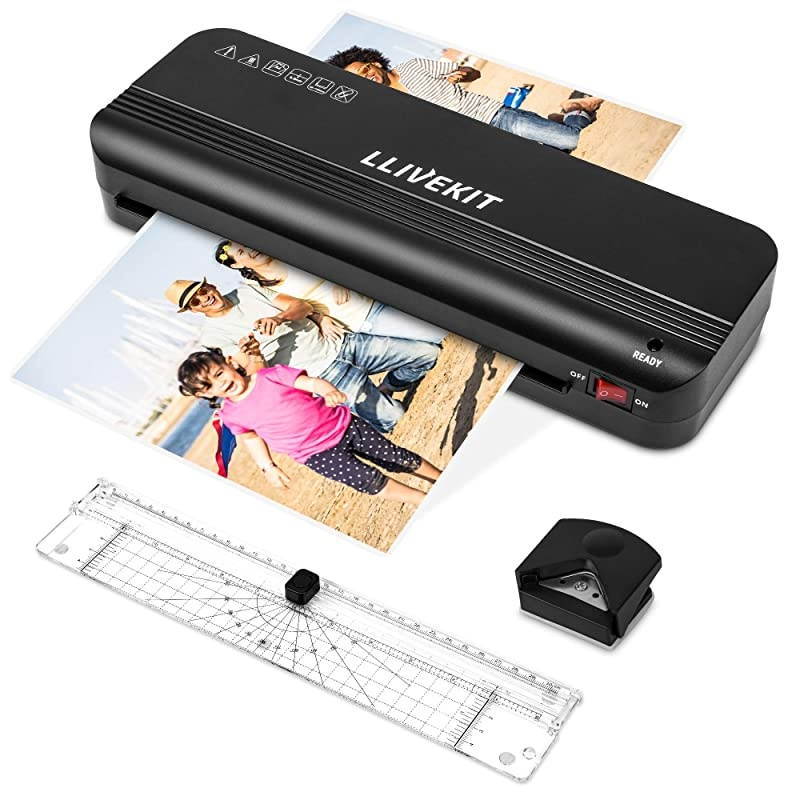 A4 Laminator Machine, 3 in 1 9'' Portable Thermal Laminating Machine with 20 Pouches, Paper Trimmer and Corner Rounder, for Home Office School