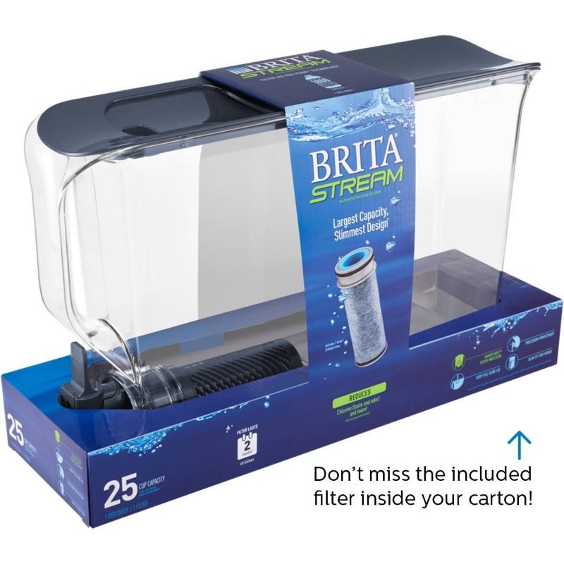 Brita Extra Large 18 Cup UltraMax Water Dispenser and Filter - BPA Free - Black
