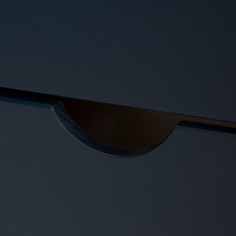 Twin Asten Bunk Beds and Rolling Drawers Set  Navy Blue  - South Shore