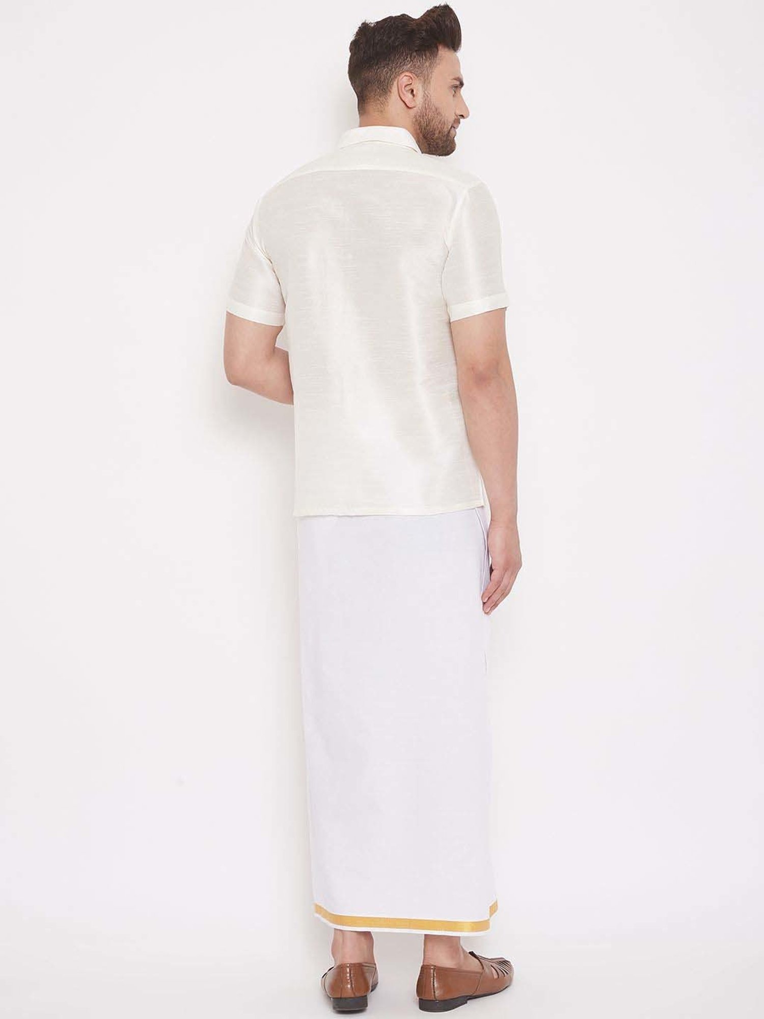 Ramraj Light Pink Regular Fit Shirt