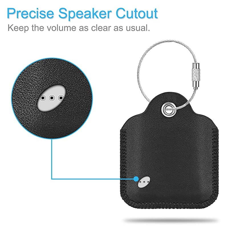 2 Pack  Genuine Leather Case for Tile Mate 2020 2018 2016 Tile Pro 2020 2018 Tile SportTile Style Key Finder Phone Finder AntiScratch Protective Skin Cover with Keychain