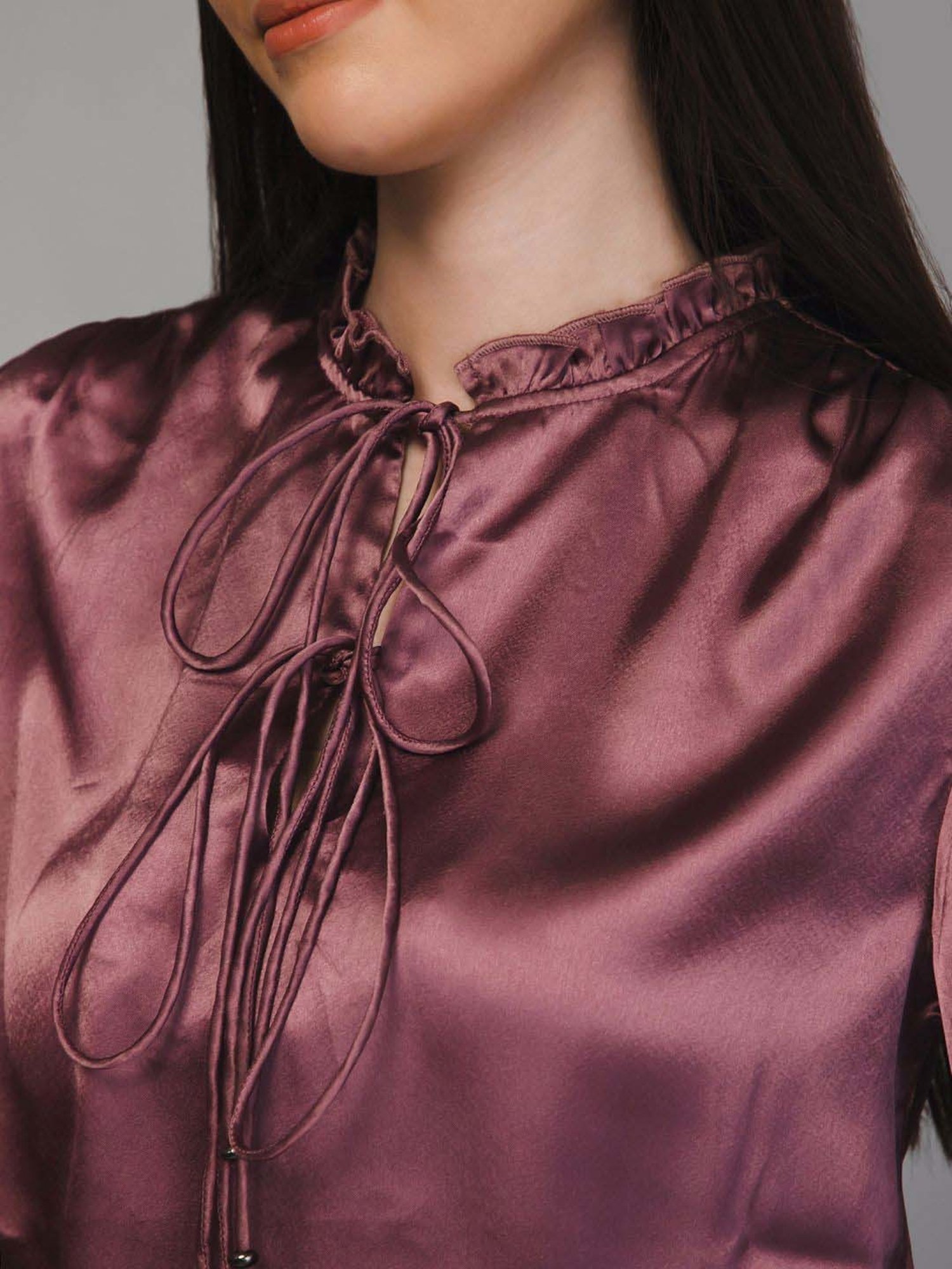 PURYS Purple Regular Fit Top