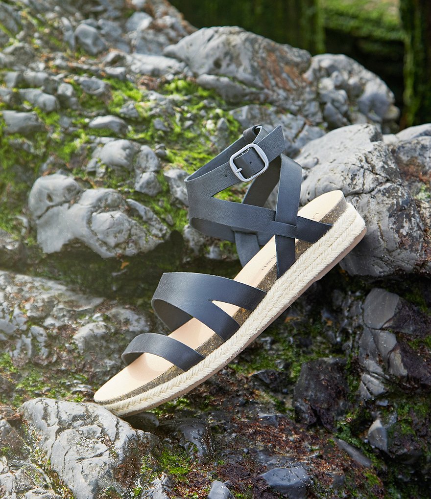 Lucky Brand Glaina Leather Espadrille Sandals