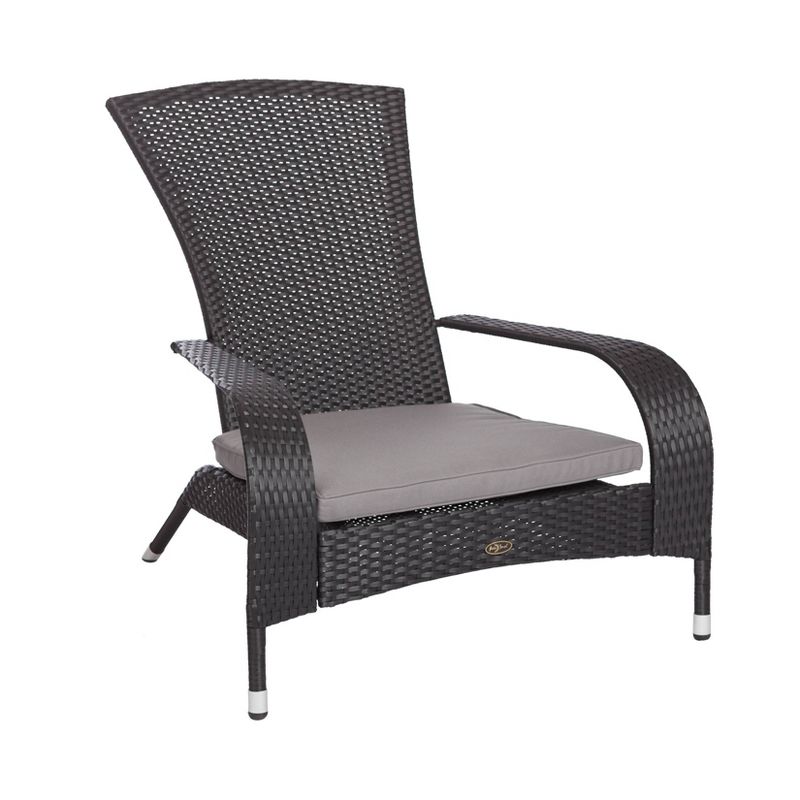 Coconino Outdoor Patio Wicker Chair Black - Balkene Home