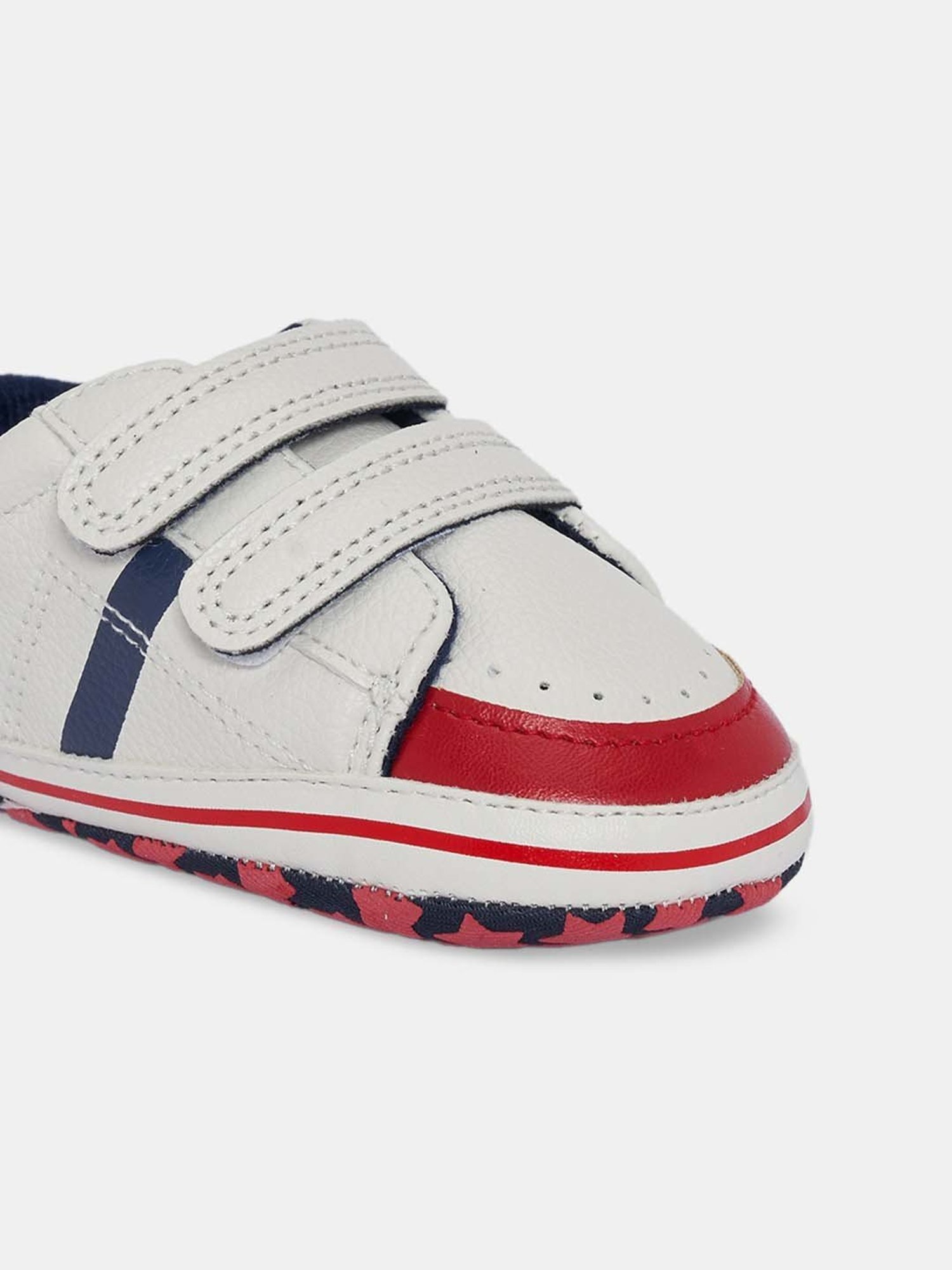 Baby Moo Kids Brown & White Velcro Shoes