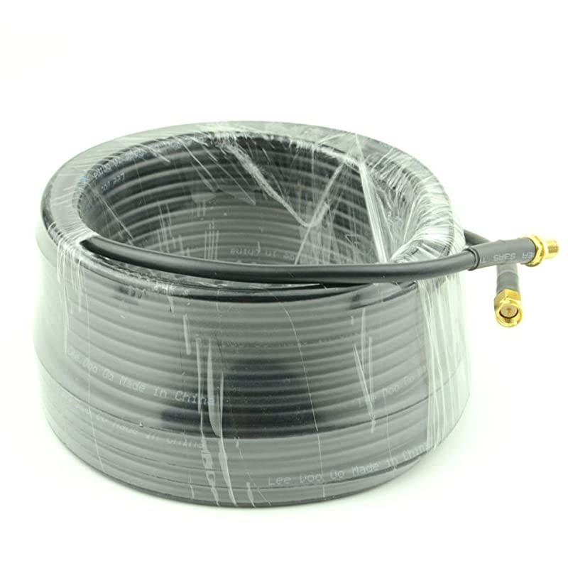 Coaxial Extension Cable 15Meter492 Ft RG58 SMA Female to SMA Male Extension RF Coaxial Cable Connector and TwoWay Radio Applications Pure Copper 50 ohm RF Jumper Cable