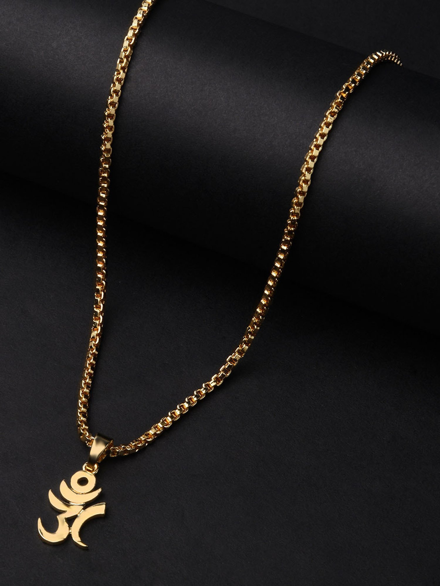 The Bro Code Gold-Plated OM Pendant Necklace for Men