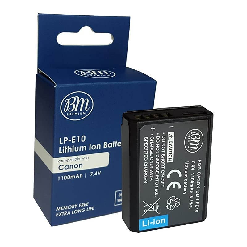 2Pack of LPE10 Batteries for Canon EOS Rebel T3 T5 T6 T7 Kiss X50 Kiss X70 EOS 1100D EOS 1200D EOS 1300D EOS 2000D Digital Camera