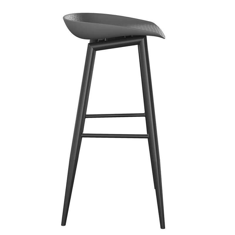 Riley 2pk Indoor/Outdoor Bar Stools - Charcoal - Novogratz