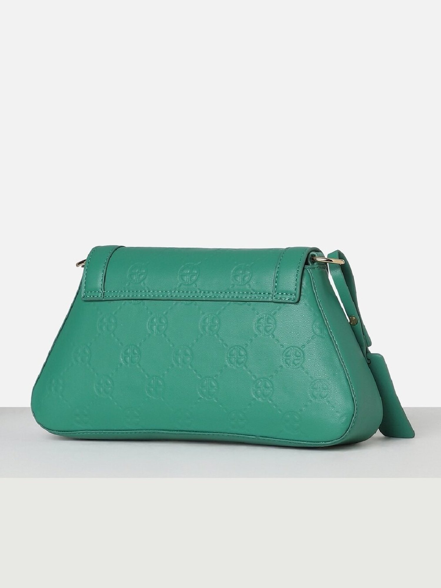 Allen Solly Green Textured Sling Handbag