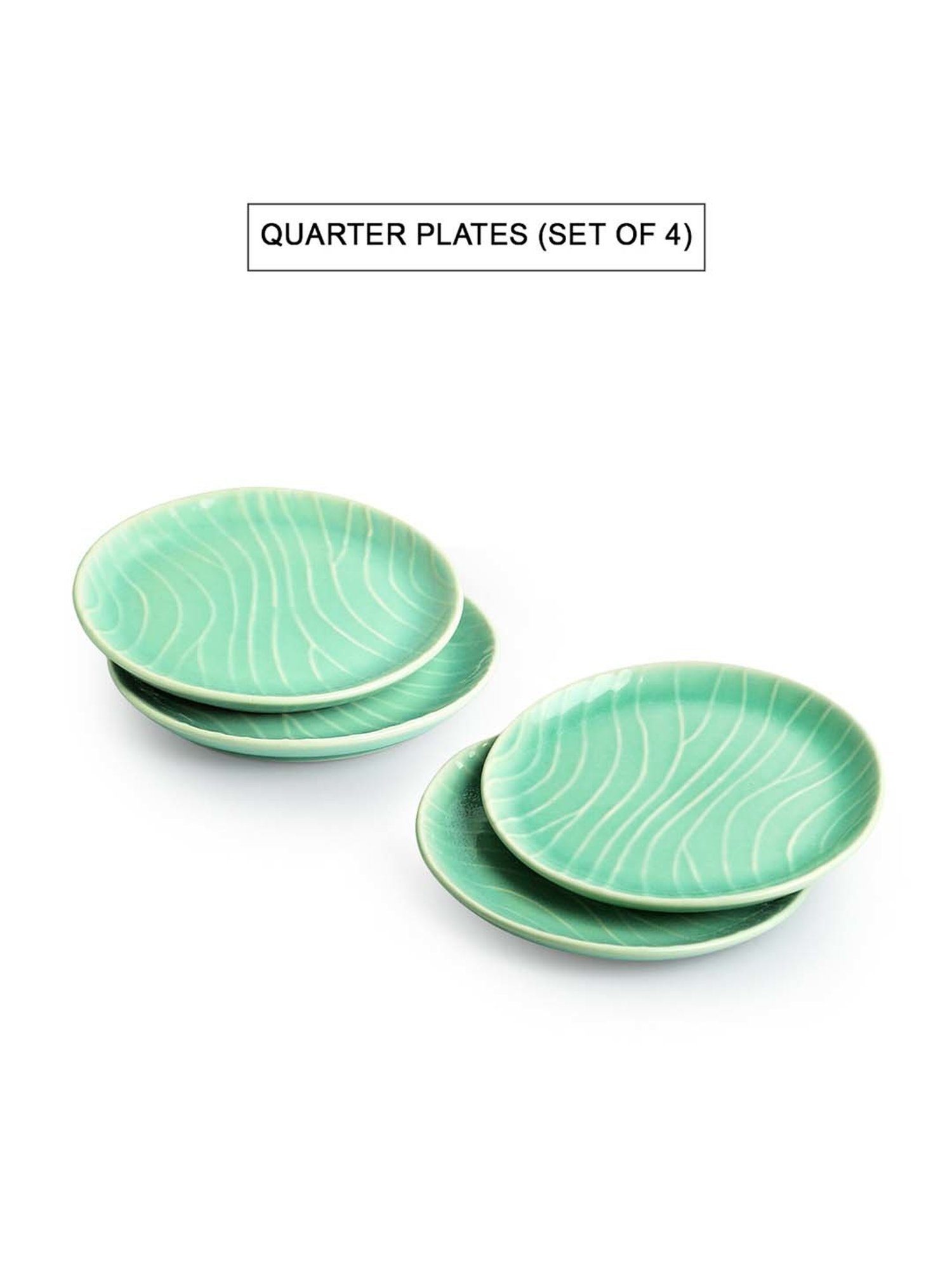 Nestasia Premium Quality Mandala Yellow Spiral Printed Square Shaped Ceramic Plate With Handle