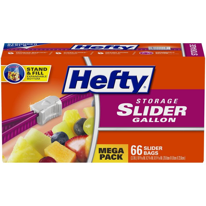 Hefty Gallon Food Storage Slider Bag - 66ct