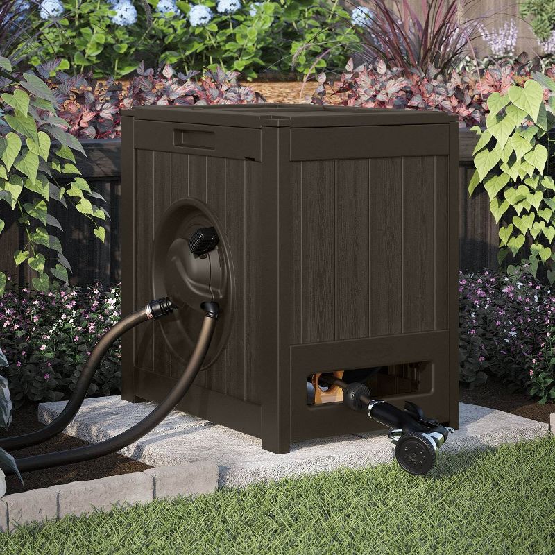 Suncast Swivel Smart Trak Hose Hideaway 225 Foot Hose Reel Storage Bin (3 Pack)