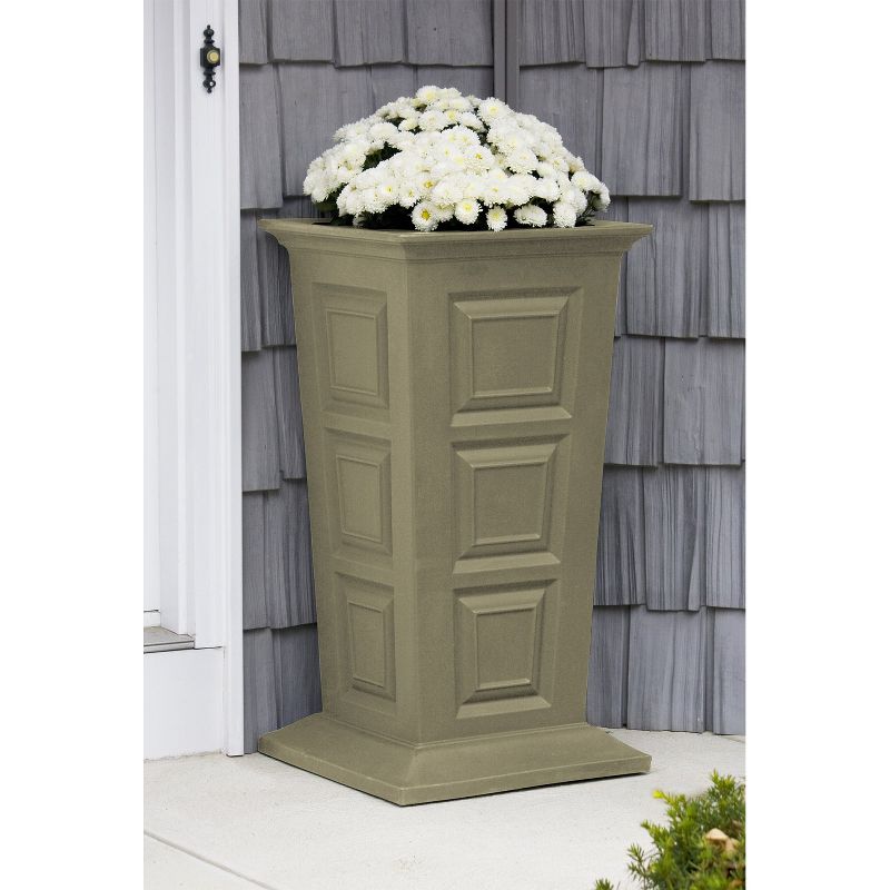 Good Ideas Savannah Outdoor Weatherproof Large Self Watering Colonial Planter, Khaki