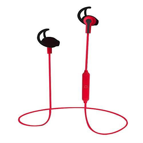 NAXA Electronics NE-973 Performance Bluetooth Wireless Sport Earphones with Built-in Li-Ion Battery, Red