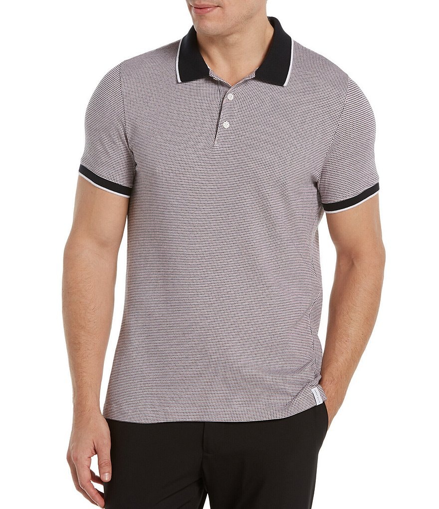 Visconti Petal Print Short-Sleeve Polo Shirt
