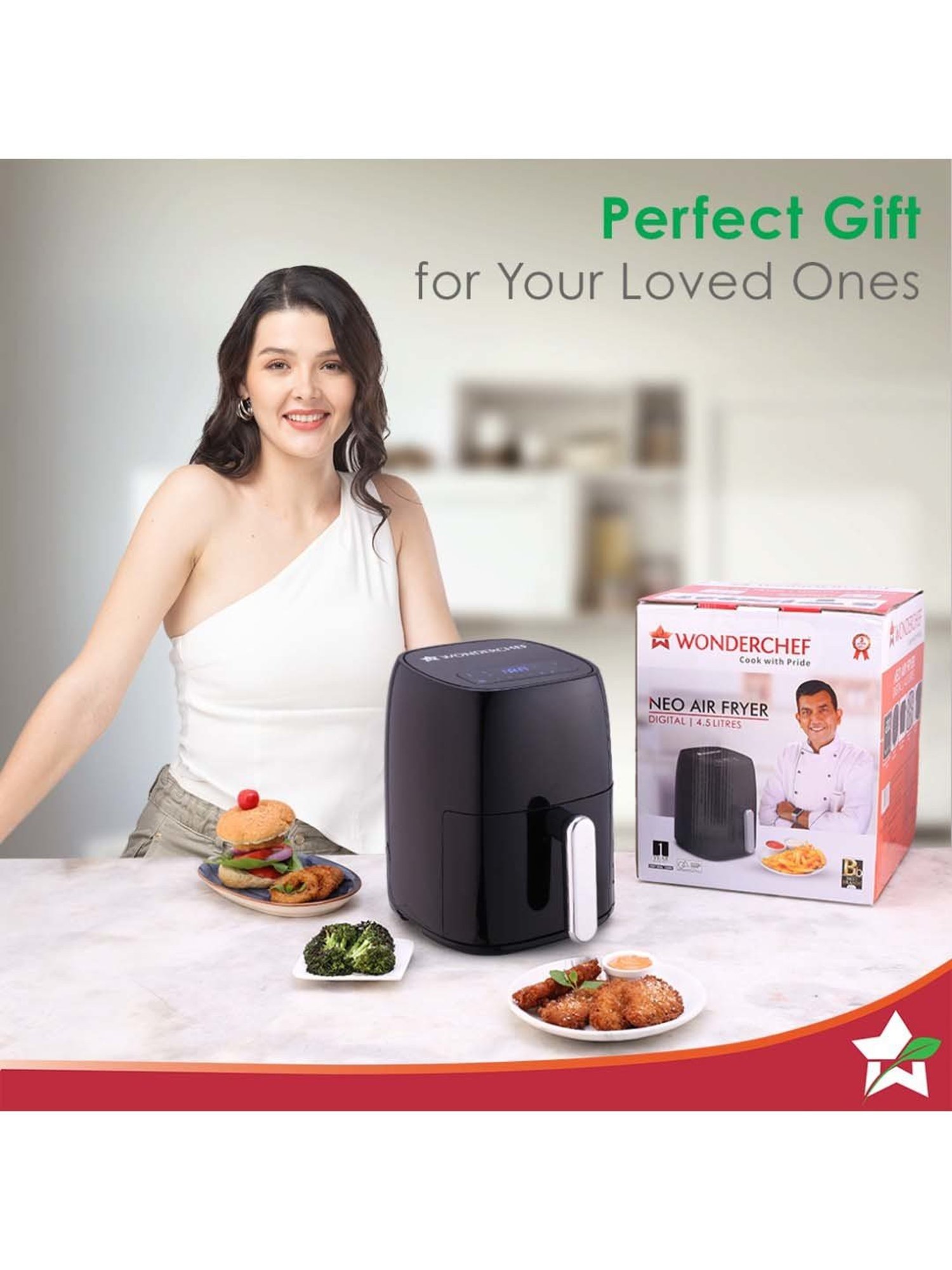 Prestige Nutrifry Black Plastic Electric Digital Touch Airfryer 4.5L