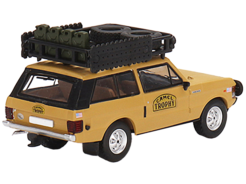 1985 Land Rover Defender 110 County Station Wagon Russet Brown with White Top Limited Edition to 1800 pieces Worldwide 1/64 Diecast Model Car by Mini GT