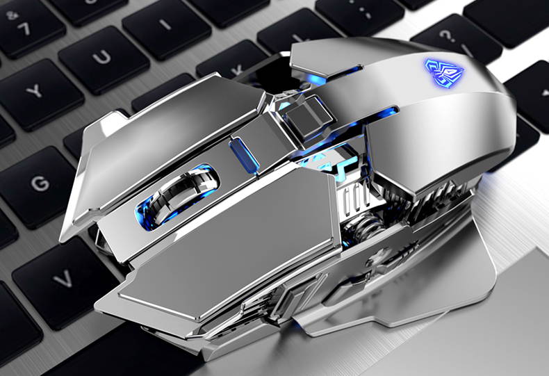 AULA SC300 400mAh Rechargeable 2.4G Wireless Mouse IPS Energy Save 6 Buttons Ergonomic Mice Colorful LED Light for Tablet Phone PC Laptop