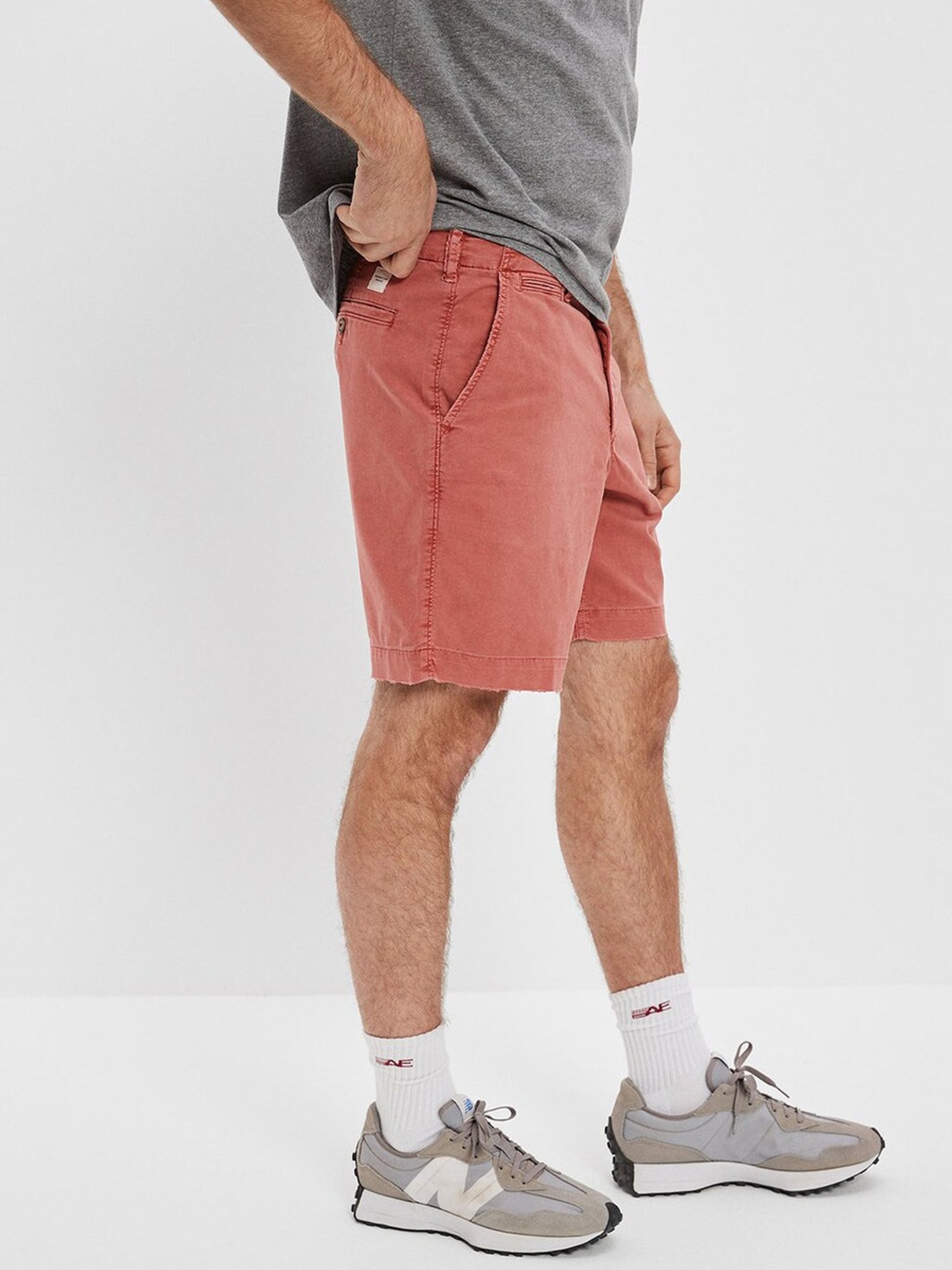American Eagle Outfitters Peach Cotton Regular Fit Shorts