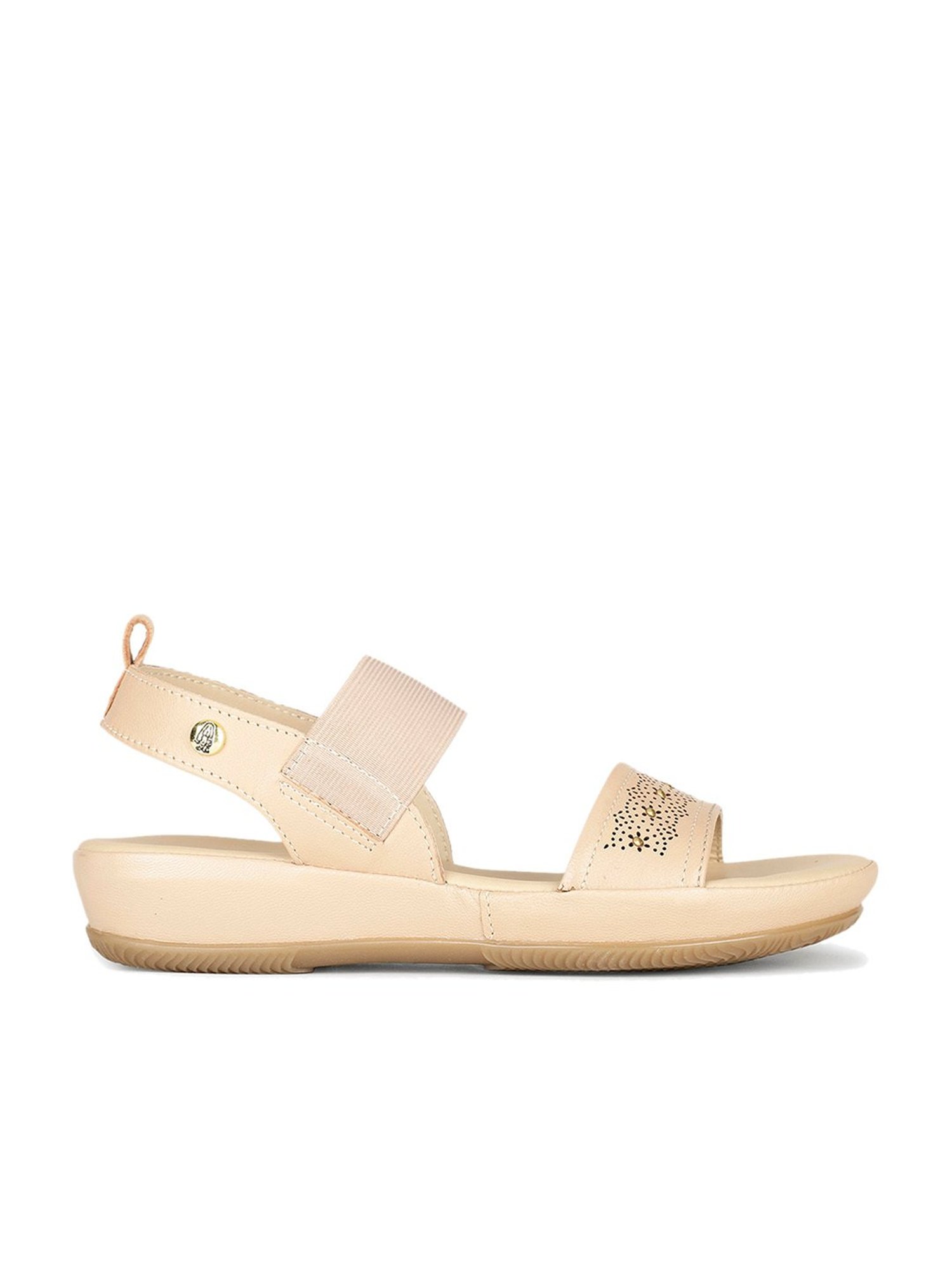 Hush Puppies by Bata Women's CIA Beige Sling Back Sandals