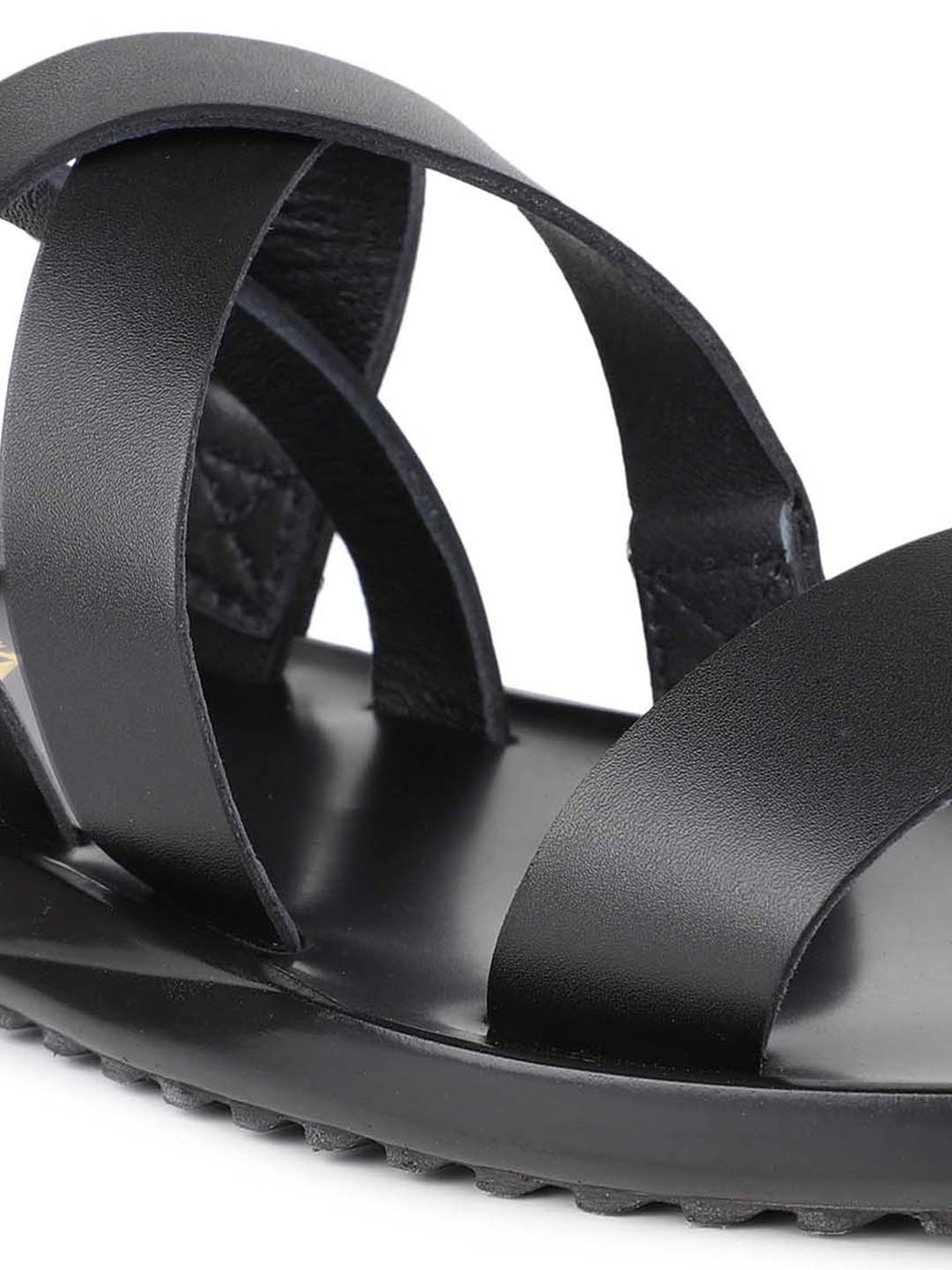 Atesber by Inc.5 Men's Black Back Strap Sandals